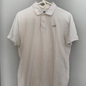 Hollister Advanced Stretch White Polo Shirt - Large